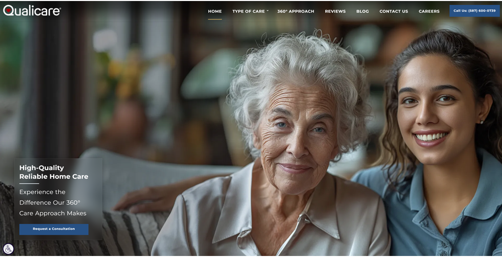 Qualicare website screenshot
