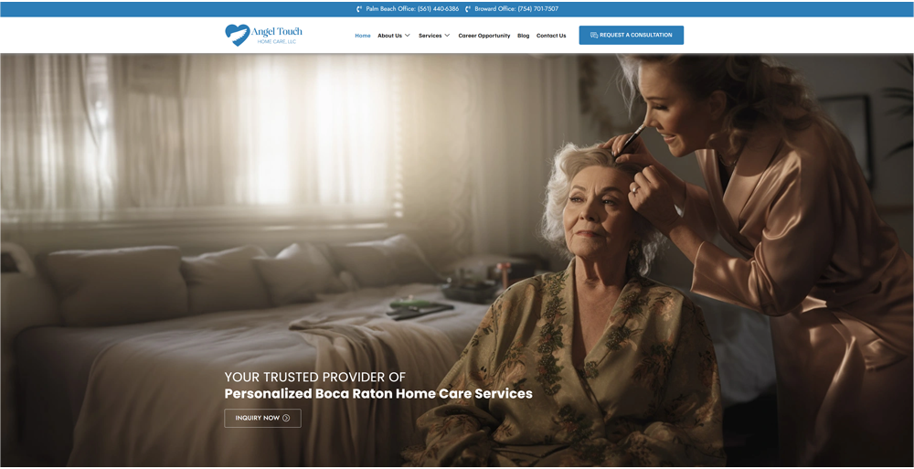 Angel Touch website screenshot