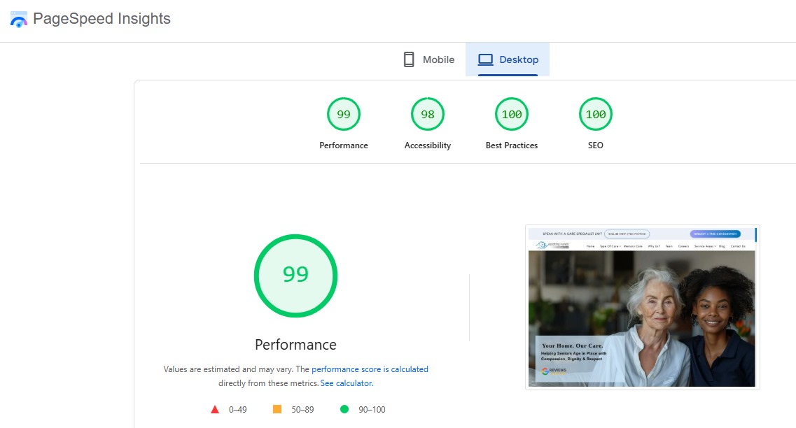 PageSpeed Report